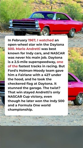 Mario Andretti's Only NASCAR Win Was the 1967 Daytona 500