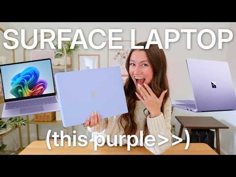 microsoft surface laptop (violet) unboxing + first impressions!! 💜🪻