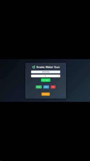 Snake 🐍 vs Water 💧 vs Gun 🔫 | Ultimate Choice Game Made with Python + HTML + CSS 🔥 #coding