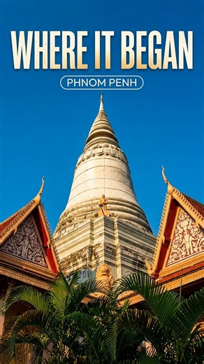 Wat Phnom, the historic hilltop temple at the heart of Cambodia’s capital, Phnom Penh. #travel