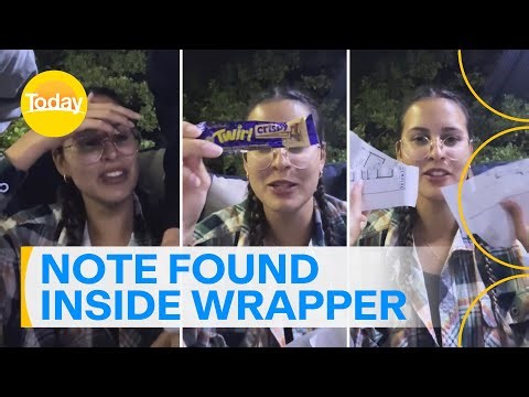 Viral video reveals paper hidden inside chocolate wrappers | Today Show Australia
