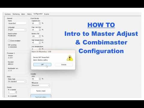 Intro To Mastervolt MasterAdjust Software and Configuring a Mastervolt CombiMaster Inverter Charger