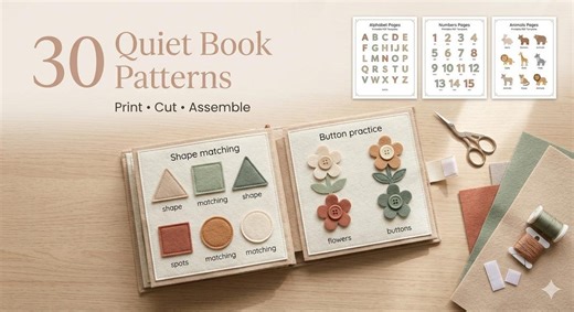 Quiet Book Patterns PDF Bundle for DIY Educational Felt Busy Books - Etsy