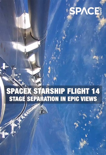 Starship megarocket stage separation — incredible SpaceX views