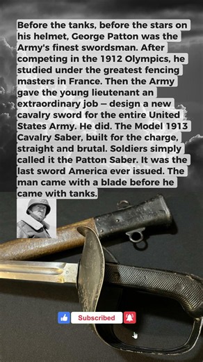 THE US ARMY'S LAST SWORD WAS DESIGNED BY PATTON HIMSELF — AT AGE 27 #ww2 #patton
