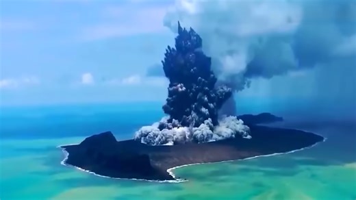 The biggest volcano eruption ever caught on camera from space