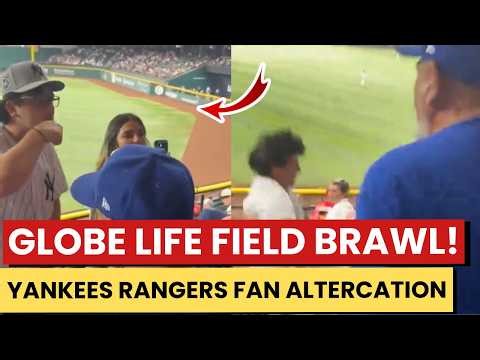 Yankees Rangers Fan Altercation Video Update: Globe Life Field Brawl | Rangers vs Yankees Fans Clash