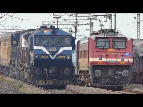 Rhythmic Railway TRACK SOUNDS | WAP7 with LHB and WAP4 with ICF Train Sounds Part 9 | IndianRailways