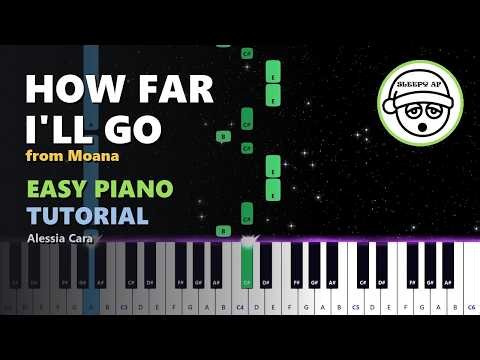 How Far I'll Go (from Moana) - Alessia Cara - Easy Piano Tutorial