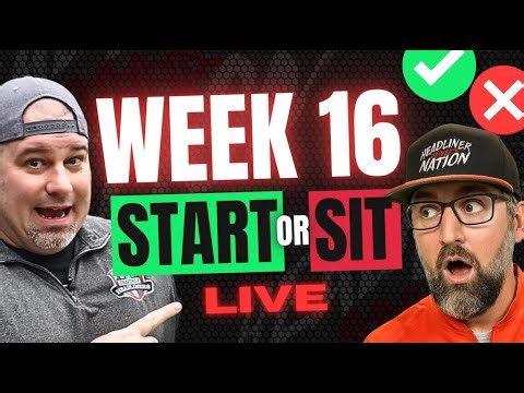 🚨LIVE START/SIT Fantasy Football Advice for NFL Week 16 - Helping Set Your FANTASY FOOTBALL LINEUPS