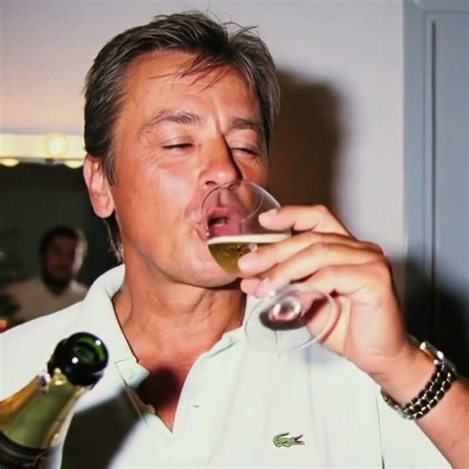 Alain Delon: A Toast to Success #AlainDelon, #FrenchCinema, #ToastToLife, #ClassicStyl #love #delon