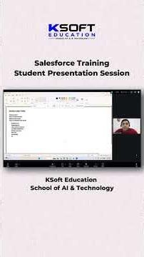 Salesforce Trainee Gaurav Explaining a Salesforce Topic | Student Presentation | KSoft Education