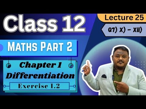 Class 12 | Maths 2 | Chapter 1 | Differentiation | Lecture 25 | Exercise 1.2 | by ‪@VarthiSirMaths‬