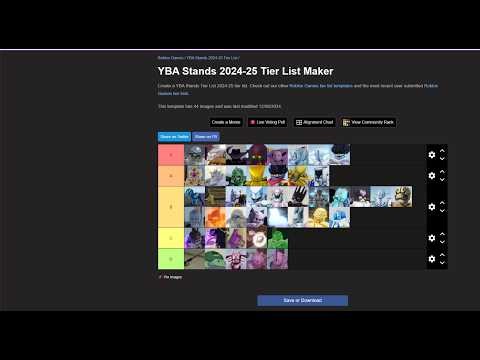 YBA STAND TIERLIST 2024-25 (NO APRIL FOOLS JUST IN GENERAL)(YBA)