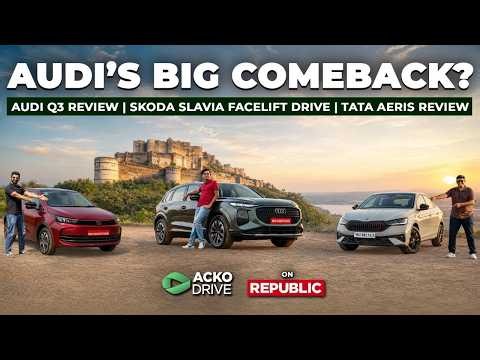 New Audi Q3 Review, Skoda Slavia Facelift & Tata Aeris | ACKO Drive on Republic TV
