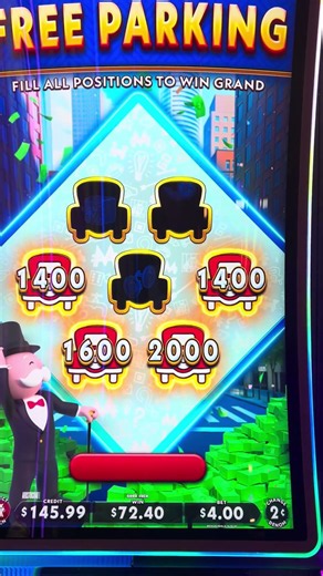 Finally got the free parking feature #slot #casino #slotmachine