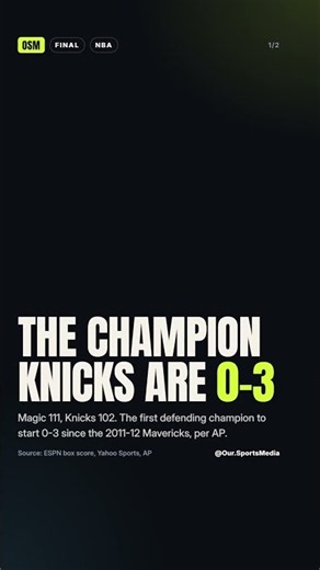 The champion Knicks are 0-3 #Shorts
