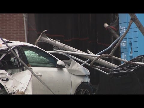 Woman killed in scaffolding collapse after vehicle crash in NYC