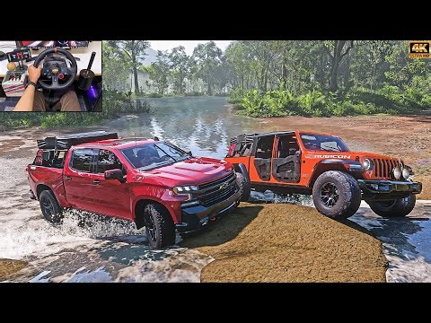 Chevrolet Silverado LT Trail Boss & Jeep Rubicon - Forza Horizon 5 | Logitech G29 Steering Wheel