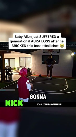 Baby Alien LOST all his AURA after he BRICKED this basketball shot 😭
