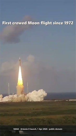 4 astronauts launch to the Moon: Artemis II from NASA's drone #Shorts