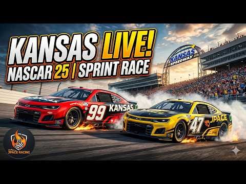 🔴Nascar 25 💥Kansas Racing