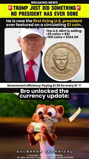 Trump Is Officially on a $1 Coin 🪙