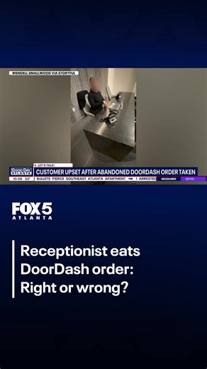 A receptionist at a #Tampa apartment building is going viral after a resident says he fell asleep waiting for his food and caught her eating it TWO HOURS later! 💀🍟 She apparently thought nobody wanted it. But here's the question: Was it fair game after two hours, or is eating someone else's food NEVER OK? 👀🔥 Sound off in the comments! #doordash #gooddayatlanta #letstalk