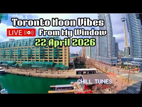 🔴Toronto Window Cam LIVE HD | MaoChow Adventure 22st April 2026 Chill Noon Vibes & calm tunes