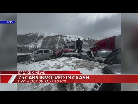 At least 75 vehicles involved in major crash on I-70 near Loveland Pass