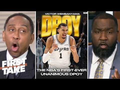 FIRST TAKE | Give him MVP Next! — Stephen A. & Perk on Victor Wembanyama wins DPOY unanimously at 22