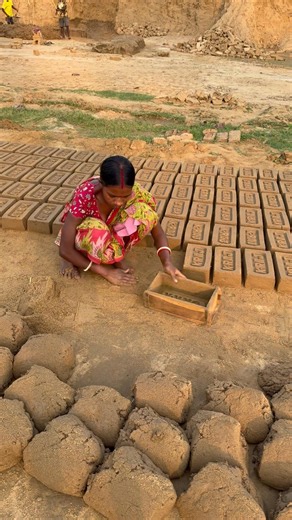 🧱 From Mud to Bricks | Traditional Handmade Brick Making#brickmaking