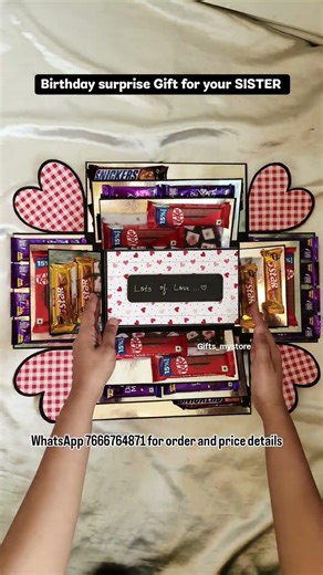 Cutest Birthday Chocolate Explosion box Surprise for your Favourite Person ❤️🧿 #surprise #gift #love