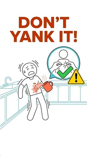Hot Coffee Spill Burn: This Could Save Your Skin #shorts #safetytips