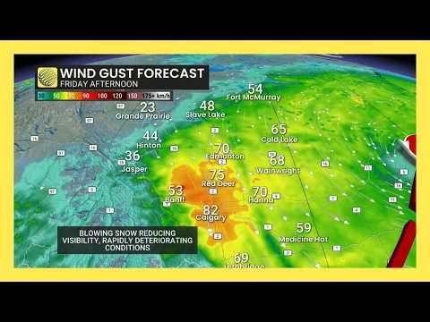 Hazardous Driving in Alberta as Strong, Blowing Snow Reduce Visibility | #forecast