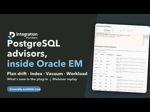 What's New in the PostgreSQL Plug-in for Oracle Enterprise Manager | Webinar