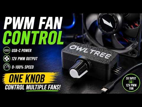 Control 12V PWM Fans with USB-C | OwlTree PWM Fan Speed Controller