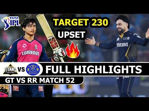 Rajasthan Royals Vs Gujarat Titans IPL Match 52 Full Highlights 2026 | RR Vs GT