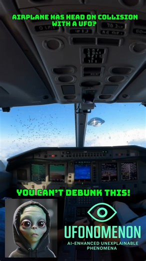 Airplane has head on collision with UFO? Must see #airplane #ufo #crash #uap #collision | Ufonomenon