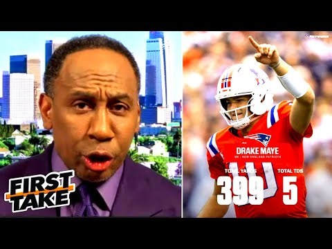 FIRST TAKE | "DRAKE MAYE PUTS THE NFL ON NOTICE!" - Stephen A. HEATED Patriots blowout Raiders 45-17