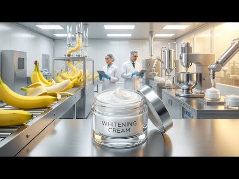 Inside the Factory: The Full Journey of Whitening Cream From Banana (Full Process)