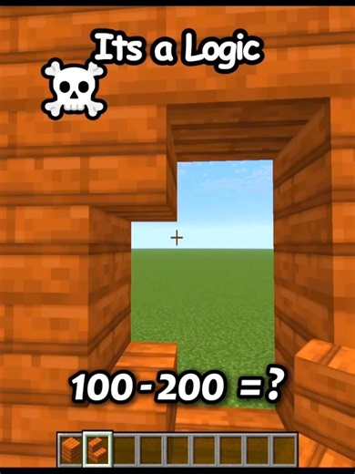 Its a Logic in minecraft #minecraft #shorts