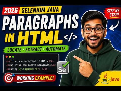 30. Paragraphs in HTML (Selenium Java 2026)
