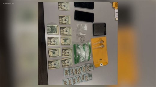 100 grams of meth, cash found during Alhambra traffic stop; 2 arrested