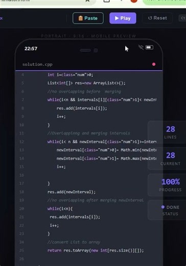 LeetCode #57 Insert Interval 🚀 | O(n) Interval Merging Trick in Java
