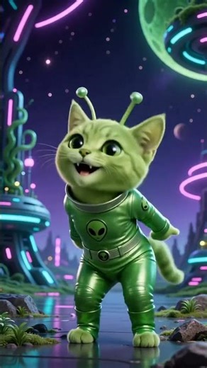 Alien Cat Dance Party! 👽🐱