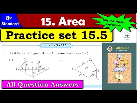 Practice Set 15.5 | Class 8 | Chapter 15 Area | Maths | All Question Answers