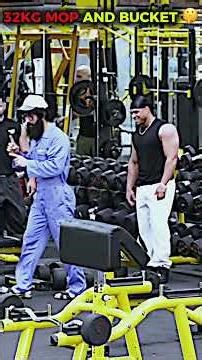 32KG MOP and BUCKET Crushed the EGO #gym #prank #shorts