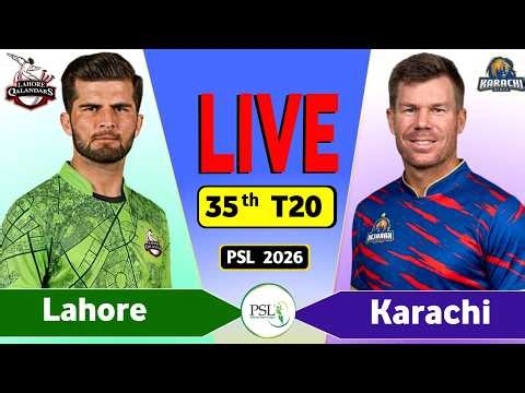PSL Live: Lahore Qalandars vs Karachi Kings 35th T20 Match Live | LQ vs KK Live Score & Commentary