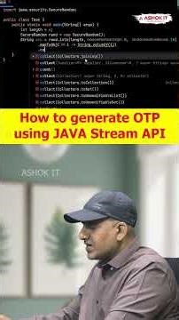 How do you generate an OTP using Java Stream API ? | #javainterviewquestions #javaprogramming